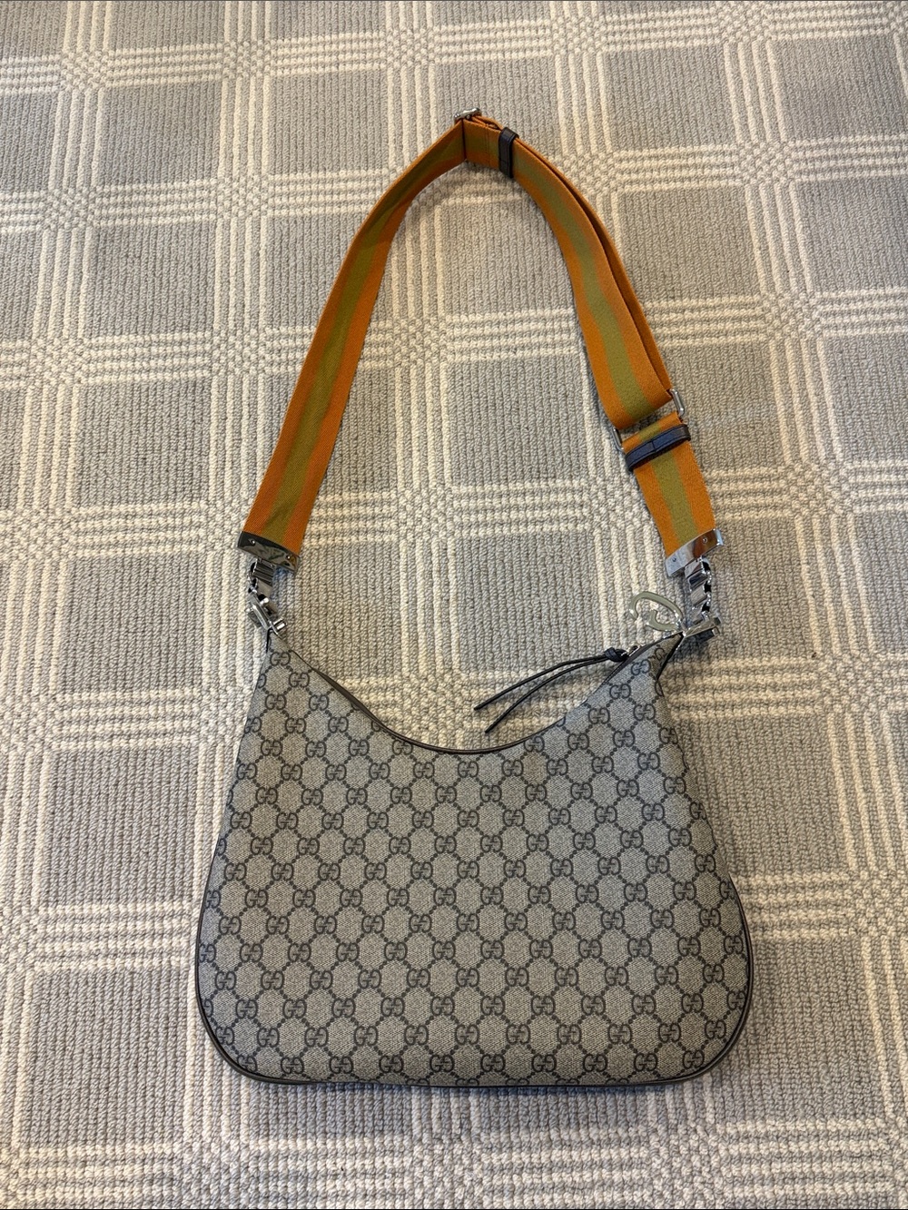 Gucci Attache Shoulder Bag GG Coated Canvas hobo bag